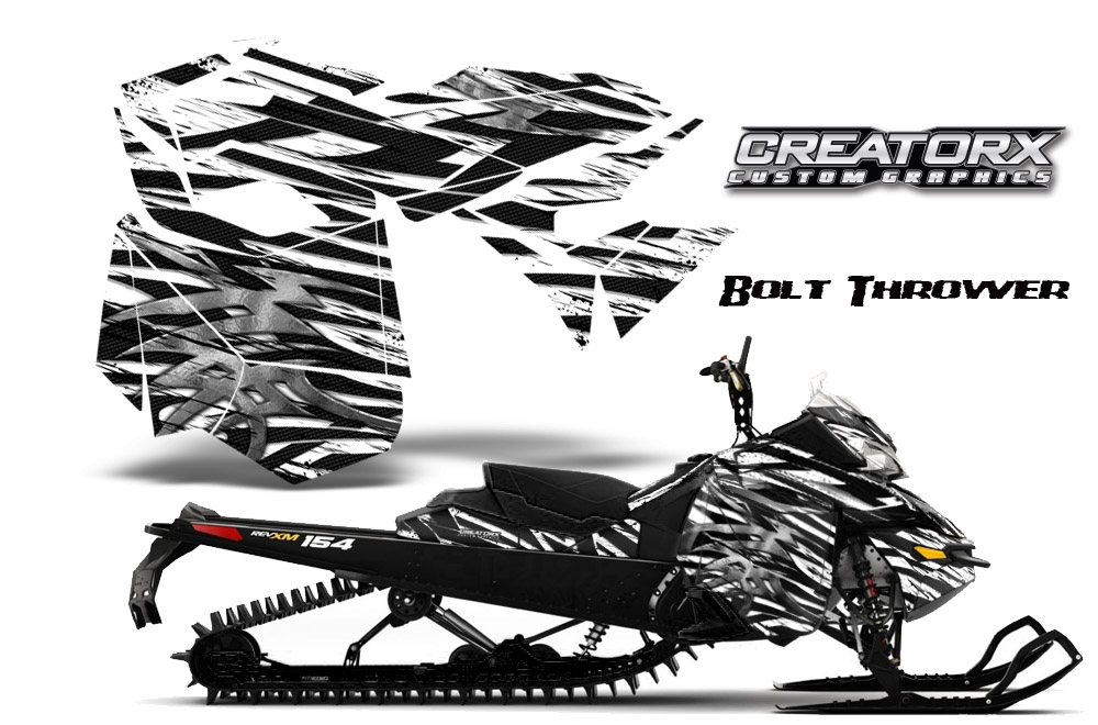 Skidoo Rev XM Graphics Kit Bolt Thrower White BB